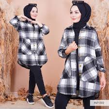 Oduncu Model Siyah Beyaz Tunik Tunik Triko Moda
