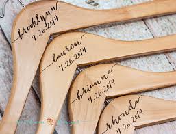 Personalized Bridesmaid Hanger Wooden Engraved Hanger Bridal Dress Hanger