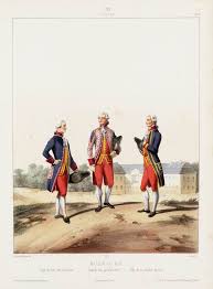 1786 Louis Xvi Maison Du Roi Page Du Roi Petit Uniforme Page Du Roi Grande Livree Page De La Chambre Du Roi Military Art French Army Century Uniforms