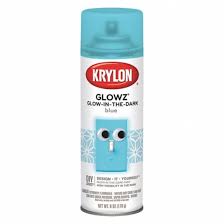 Krylon Glow In The Dark Spray Paint In Gloss Blue For Ceramic Fabric Metal Paper Plaster Plastic Wood 54tj75 K03153007 Grainger