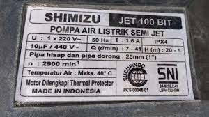 Kemudian, konsumsi dari pompa listrik ini pun hanya sebesar 100 watt. Pemasangan Valve Shimizu Jet 100 Bit Youtube