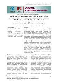 Pdf Evaluation Of Autentic Authentical Assessment On Learning On The Learning Result Of Participants Classified Viii Smp Negeri 3 Salatiga