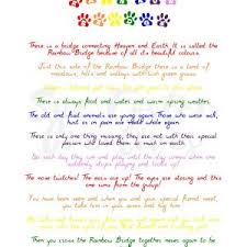 After hours of crying for the loss of my pet , i . Rainbow Bridge Poem Digital Download Printable Digital Art Pet Loss Sue Foster Money Business Blogging Lifestyle Blog