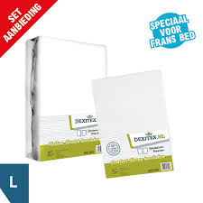 textielpakket frans bed 1 hoeslaken 1 molton links matras op maat bestellen