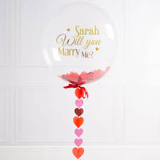 Displaying them is easy as each letter has holes in the top where the included balloon ribbon can be threaded through allowing you to. Personalised Marry Me Proposal Bubble Balloon By Bubblegum Balloons Notonthehighstreet Com