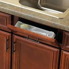 Real Solutions For Real Life 11 In White Sink Front Tray With Scissor Hinges Cabinet Organizer Psf 11 Sh1 R W The Home Depot White Sink Sink Cabinet Organization