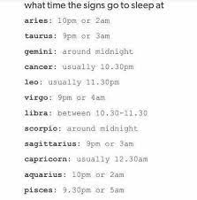 What Time The Signs Go To Bed Zodiac Zodiac Star Signs Zodiac Sign Facts Zodiac Signs Astrology