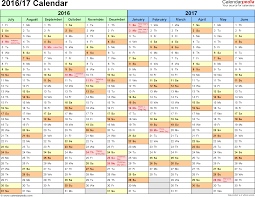Split Year Calendar 2016 2017 Printable Pdf Templates School Calendar Excel Calendar Printable Calendar Template