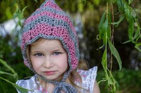 Crochet Pattern for Chevron Pixie Bonnet