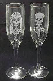 Day Of The Dead Halloween Wedding Toasting Flutes Skull Ebay Toasting Flutes Wedding Halloween Wedding Wedding Toasts