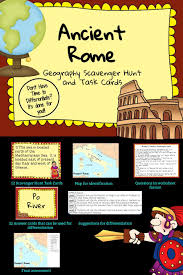 Ancient Rome Geography Scavenger Hunt And Task Cards Differentiated Ancient Rome Lessons Ancient Rome Social Studies Middle School