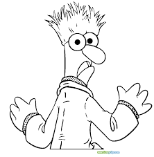 Bunsen honeydew and beaker, johnny fiama, clifford, bobo the bear, statler and waldorf, the. Beaker Muppet Coloring Pages Coloring Pages For All Ages Coloring Home