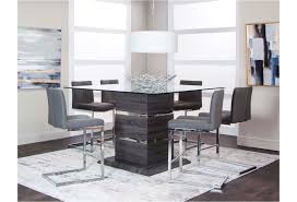 Get the best deals on modern pub table tables. Cramco Inc Gamma G5182 43 46 49 6x24 Contemporary 7 Piece Counter Height Pub Dining Set Nassau Furniture And Mattress Pub Table And Stool Sets