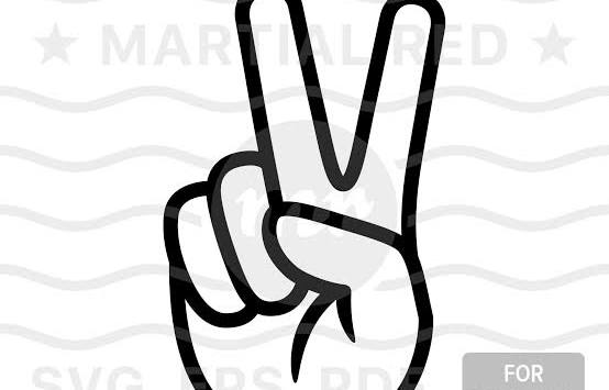 Image of Hand Peace Sign Svg, Peace Sign Svg, Peace, V Sign, Peace ...