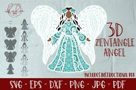 We have 75 free angel vector logos, logo templates and icons. 3d Layered Christmas Angel Memorial Angel Svg Angel Wings 797408 Paper Cutting Design Bundles