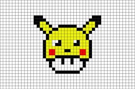 Pikachu Mushroom Pixel Art Pixel Art Pattern Pixel Art Pixel Art Grid