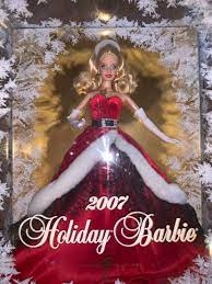 2007 Holiday Barbie On Mercari Holiday Barbie Collection Barbie Doll Clothing Patterns Old Barbie Dolls