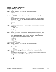 Is fcn ( cyanogen fluoride ) polar or nonpolar ? Section 4 5 Molecular Polarity