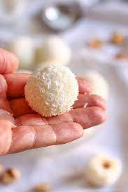 3 Ingredient Raffaello Coconut Balls Happy Foods Tube Recipe Coconut Balls Balls Recipe Happy Foods