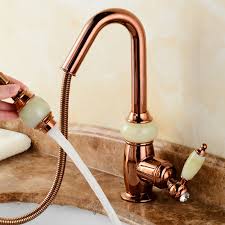 Finden sie tap kitchen auf gigagünstig! Rose Gold Pull Out Kitchen Sink Mixer Tap Rotatable Kitchen Faucet Chrome Black Gold Rosy Gold