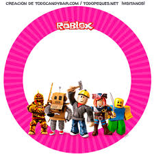Invitación digital roblox para enviar. Kit Imprimible Roblox Rosa Descarga Gratis Todo Candy Bar