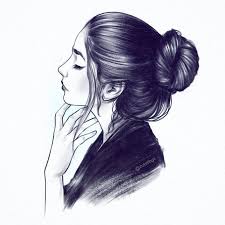 Graphicsdesign Graphictablet Graphicart Graphic Fashionillustration Art Drawing Blonde Blondehair Girlsinani Ink Sketch Girl Drawing Outline Drawings