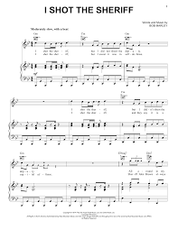 Eric clapton's version of i shot the sheriff topped the billboard. Eric Clapton I Shot The Sheriff Sheet Music Pdf Notes Chords Rock Score Drums Download Printable Sku 112206