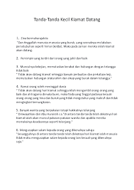 Kitab suci mengatakan bahwa yesus akan datang untuk. Doc Tanda Tanda Kecil Kiamat Datang Anindya Ramadhanti Academia Edu