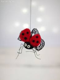 Feutree A L Aiguille Coccinelle Animaux Coccinelle Ornement Decoration De La Maison Rouge Laine Fait Main
