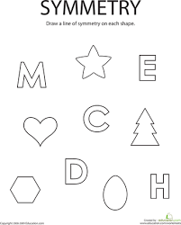 Drawing Lines Of Symmetry Worksheet Education Com Symmetry Worksheets Symmetry Symmetry Activities