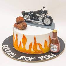 Once frozen, dip the topside of the wheels upside down in chocolate glaze. Biker Boy Cake Best Customized Cake For Men Elegant Style Cake Dubai