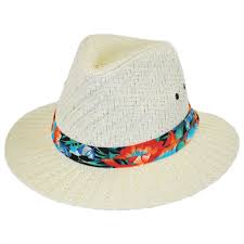 Tropical Band Toyo Straw Safari Fedora Hat Hats Fedora Hat Hat Shop