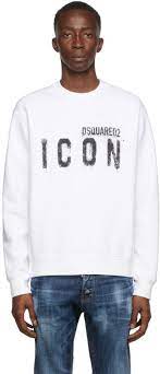 Dsquared2 White 'icon' Crewneck Sweatshirt | ModeSens
