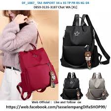 Wanita dan tas adalah dua hal yang tidak dapat dipisahkan. Tas Ransel Wanita Tas Ransel Wanita Murah Berkualitas Tas Ransel Wanita Batam Tas Ransel Wanita Branded Original Tas Ransel Wanita Lucu Tas Ran 0859 3135 3187 Wa Xl Tas Batam Wanita Import Surabaya Difashop99