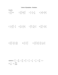 Mixing word problems encourages students to read and think about the questions, rather than simply recognizing a pattern to the solutions. Order Of Operations Fractions Worksheet For 8th 11th Grade Lesson Planet
