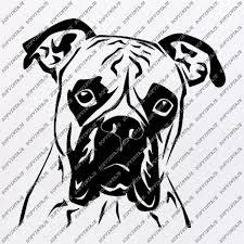 Black And White Boxer Dog Clip Art Boxer Dog Svg File Tattoo Svg Original Design Boxer Dogs Clip Art Animals Svg File Vector Graphics Svg For Cricut For Silhouette Svg Eps Pdf Dxf Png Dog Clip Art Boxer
