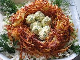 рецепты салатов на новый год 2015 рецепты с фото Chto Prigotovit Na Novyj God 2015 Salat Gnezdo Gluharya Recept Prigotovleniya Poshagovyj Pashalnaya Eda Idei Dlya Blyud Vkusnyashki