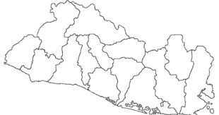 Mapa De El Salvador Con Sus Departamentos El Salvador Mi Pais Mapas El Salvador Mapa Para Colorear