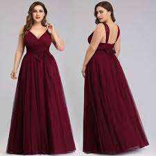Ad Ebay Ever Pretty Us V Neck Bridesmaid Gowns Long Mesh Evening Dress Burgundy 07303 Bridesmaid Dresses Wedding And Formal Occasion In 2019 Formal Bri