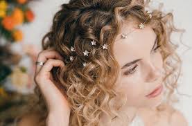Long flowing curls are beautiful in lovely half updos and downdos. How To Style Wedding Hair Accessories With Curly Hair And Top Styling Tips Debbie Carlisle