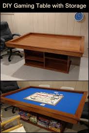 Build Your Own Gaming Table With Plenty Of Storage Table Games Gaming Table Diy Board Game Room