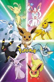 How to get flareon, vaporeon the trick is accomplished by giving eevee a specific nickname before evolving it. Gbeye Pokemon Eevee Evolution Poster 61x91 5cm Yourdecoration De