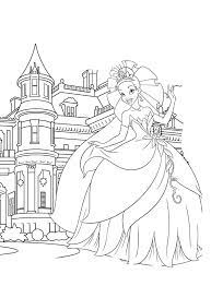 Keep your kids busy doing something fun and creative by printing out free coloring pages. Princess Tiana Is Showing A Nice Castle Coloring Pages Castle Coloring Page Disney Princess Coloring Pages Princess Coloring Pages