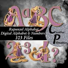 Abecedario de rapunzel en pie de guerra. Hello And Welcome To The Creative Printshop Thank You For Your Interest In The Rapunzel Alphabet Please Read The Followi Regalos Hechos A Mano Etsy Clipart