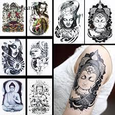 Vantaty 8 sheets lace large lotus flower temporary tattoo stickers fake jewels black henna dream catcher tattoo for women girls body art arm large peony mandala tatoo chest breast legs buddha. 8 Pieces Buddha Pattern Design Temporary Tattoo Sticker Pagoda Lotus God Waterproof Unisex Arm Body Art Tattoo Sticker Hot Hb 08 Tattoo Sticker Temporary Tattoo Stickerart Tattoo Aliexpress