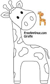 Giraffe paper bag puppet template. Giraffe Quilt Block Giraffe For Applique Pattern Template