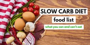 slow carb diet food list what you can cant eat