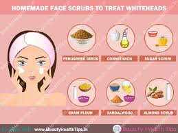 You can try using face. Amazing Homemade Face Scrubs To Remove Whiteheads