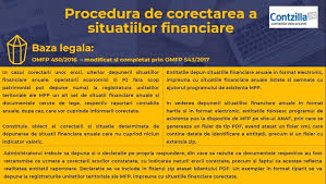 Situatiile financiare la 31 decembrie 2016 se depun la unitatile teritoriale ale ministerului finantelor. Procedura De Corectare A Situatiilor Financiare Contabilitate Fiscalitate Monografii Contabile