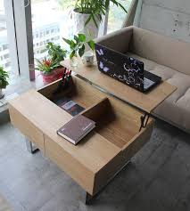 多功能升降带抽屉水曲柳原木色白色简约宜家北欧小户榻榻米小茶几 my furniture coffee table small coffee table